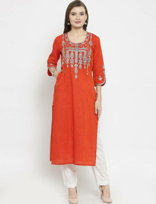 Party Wear Cotton Hand Woven Indian Style Kurti