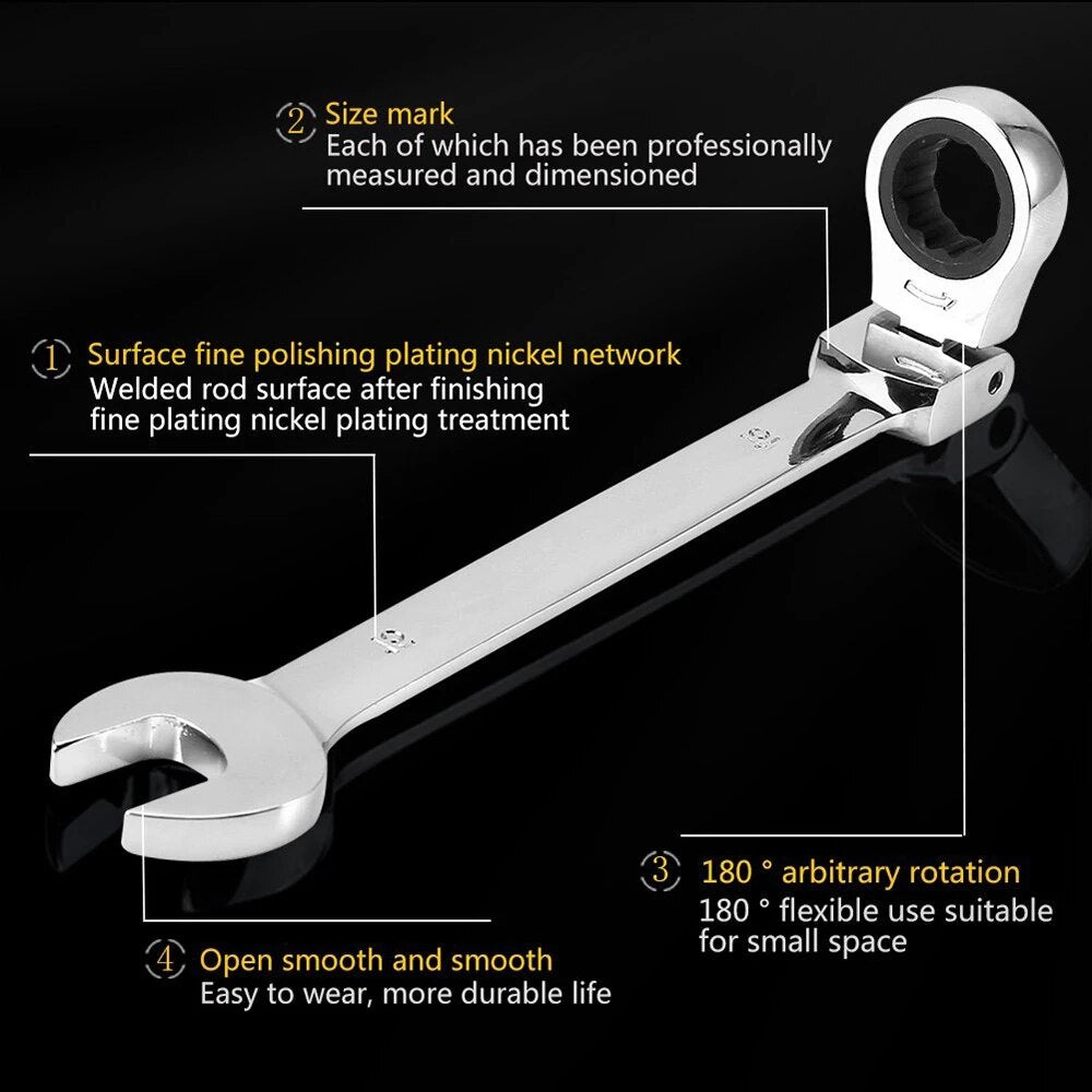 Chrome Vanadium Steel Wrench, Car Repair Kit, Key Set, Tool Set, Ratchet Wrench Set, Hand Tool Set, Car Wrench Set, Key Set