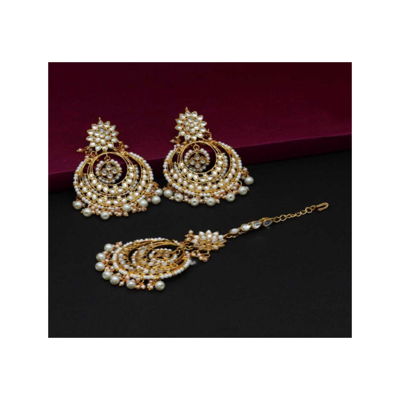 Indian Style Modern Kundan Earrings