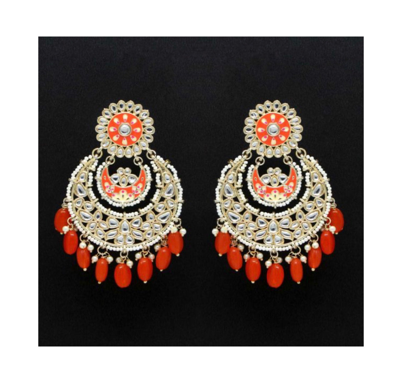 Indian Style Modern Kundan Earrings