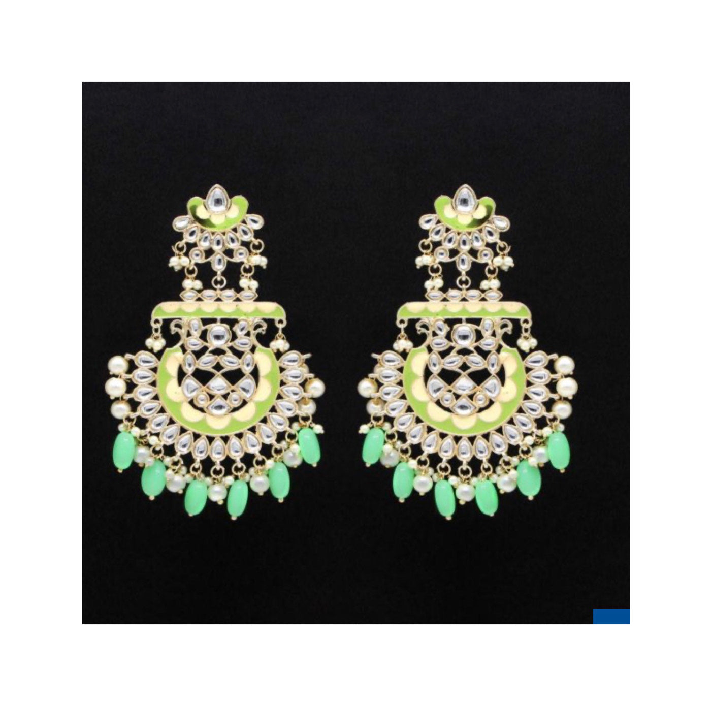 Indian Style Modern Kundan Earrings