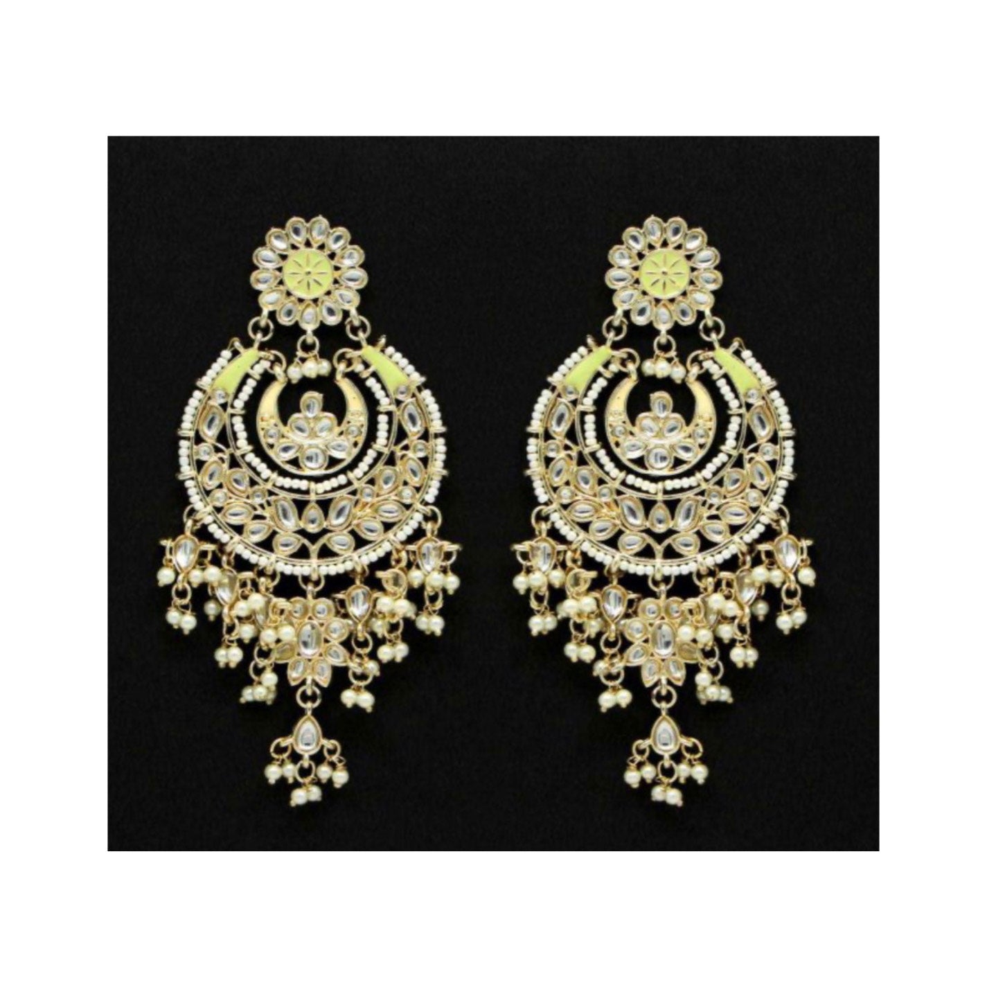 Indian Style Modern Kundan Earrings