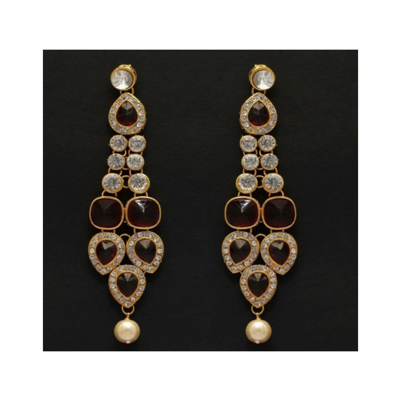 Indian Style Modern Kundan Earrings