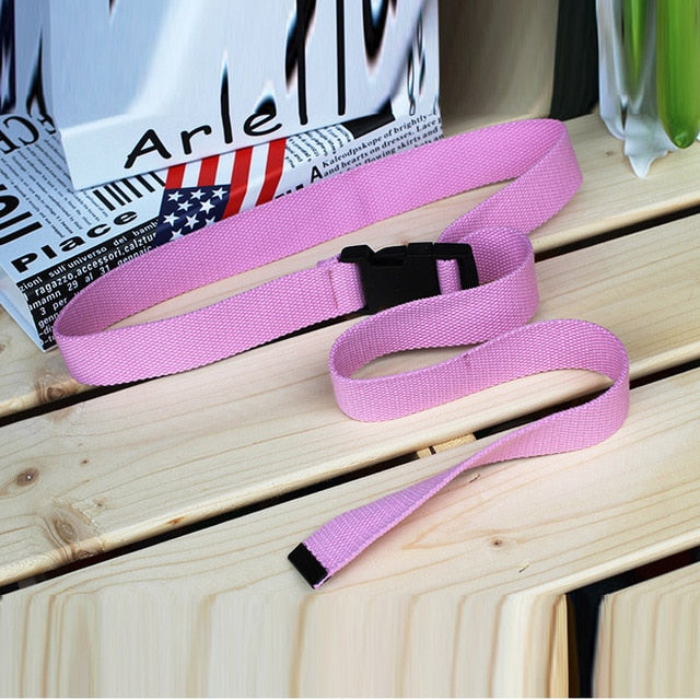 Adjustable All-Match belt Unisex Korean Style Canvas Belts Plastic Buckle Vintage aesthetic long waistband students unisex belt