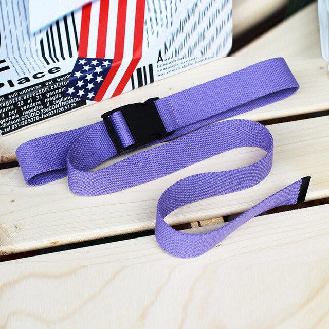 Adjustable All-Match belt Unisex Korean Style Canvas Belts Plastic Buckle Vintage aesthetic long waistband students unisex belt