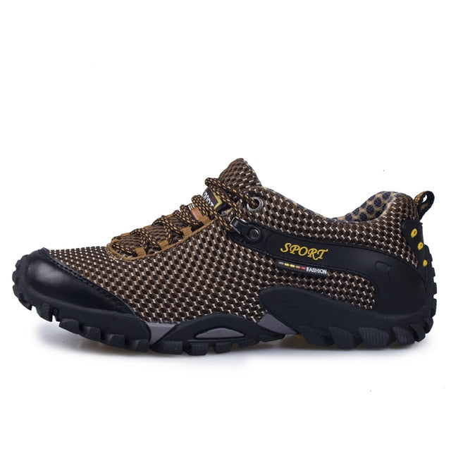 High Quality  Leather Climbing Shoes Men Trekking Fishing Shoes Women Breathable Lycra Sneakers Camping Sports Shoes Outdoor