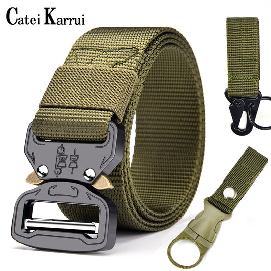 Catei Karrui Outdoor Hunting Metal tactical belts for men multifunctional buckle high quality Marine Corps men's training Belt