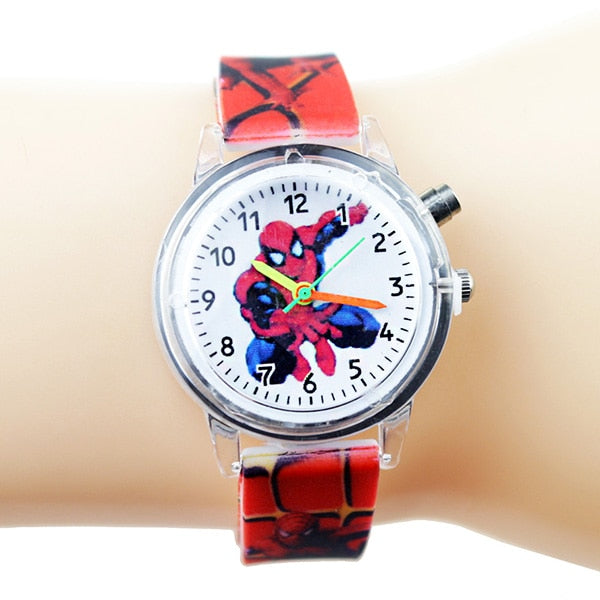 Princess Elsa Children Watches Kids Spiderman Colorful Light Source Boys Watch Girls Party Gift Clock Wrist Relogio Feminino