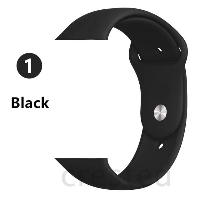 Silicone Strap For Apple Watch band 44 mm/40mm iWatch Band 38mm 42mm 44mm Sport watchband bracelet apple watch series 5 4 3 2 1