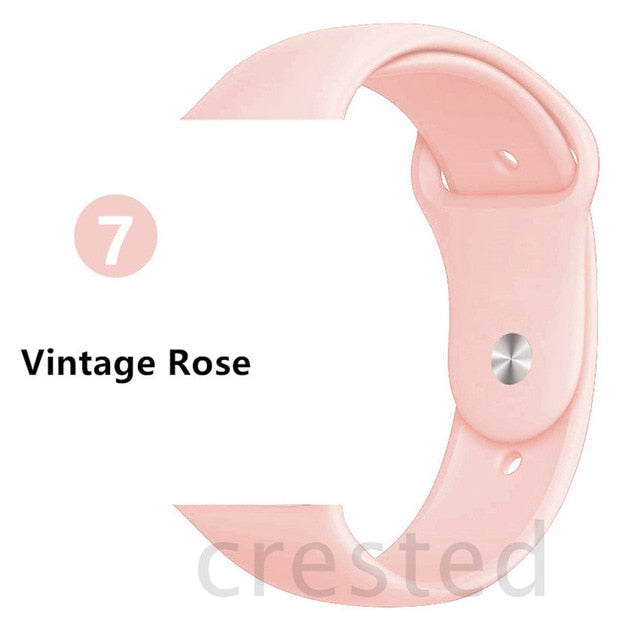 Silicone Strap For Apple Watch band 44 mm/40mm iWatch Band 38mm 42mm 44mm Sport watchband bracelet apple watch series 5 4 3 2 1