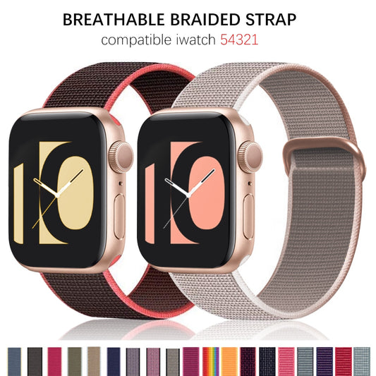 Band For Apple Watch Series 5 4 3 2 1 38MM 42MM watchband Breathable Nylon Strap Sport Loop for iwatch Bracelet 40MM 44MM