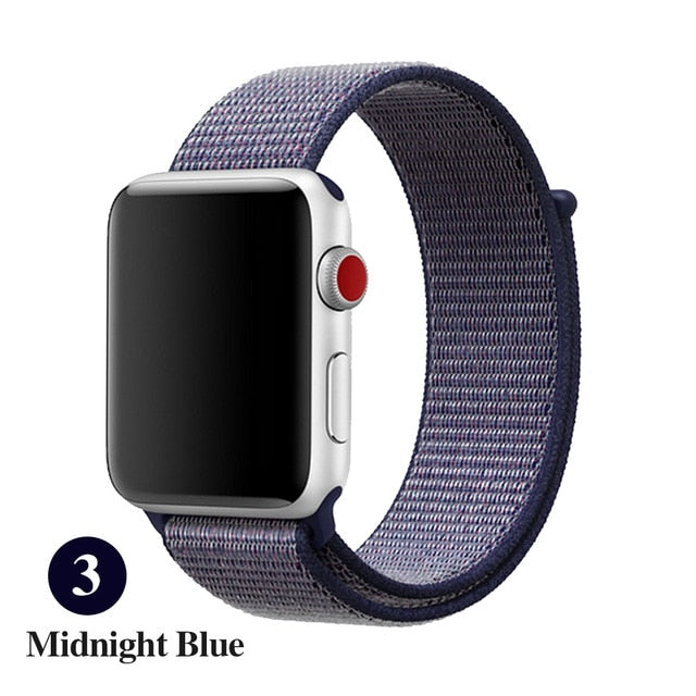 Band For Apple Watch Series 5 4 3 2 1 38MM 42MM watchband Breathable Nylon Strap Sport Loop for iwatch Bracelet 40MM 44MM