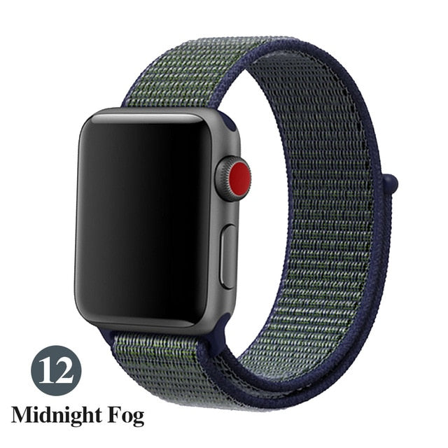 Band For Apple Watch Series 5 4 3 2 1 38MM 42MM watchband Breathable Nylon Strap Sport Loop for iwatch Bracelet 40MM 44MM