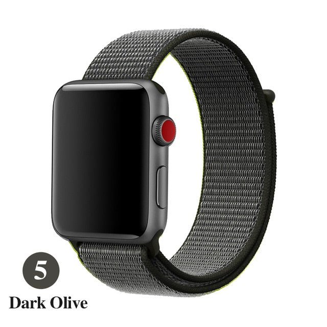 Band For Apple Watch Series 5 4 3 2 1 38MM 42MM watchband Breathable Nylon Strap Sport Loop for iwatch Bracelet 40MM 44MM