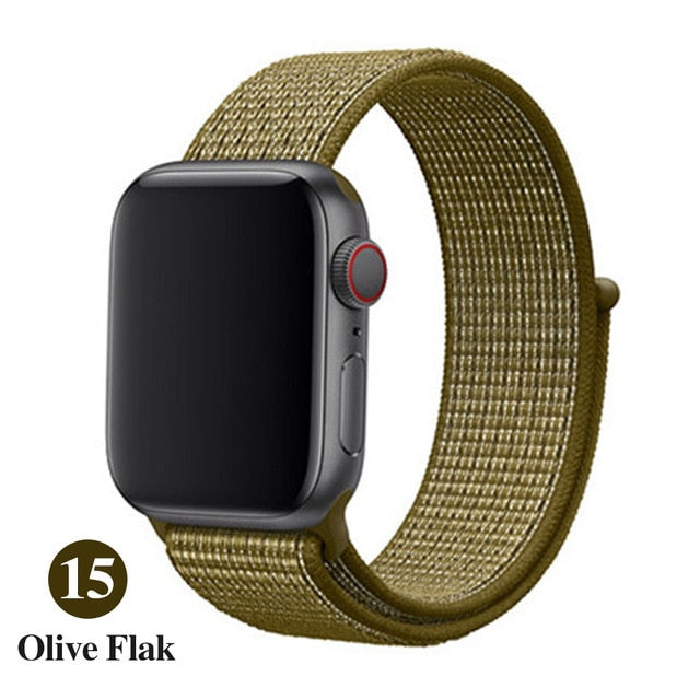 Band For Apple Watch Series 5 4 3 2 1 38MM 42MM watchband Breathable Nylon Strap Sport Loop for iwatch Bracelet 40MM 44MM