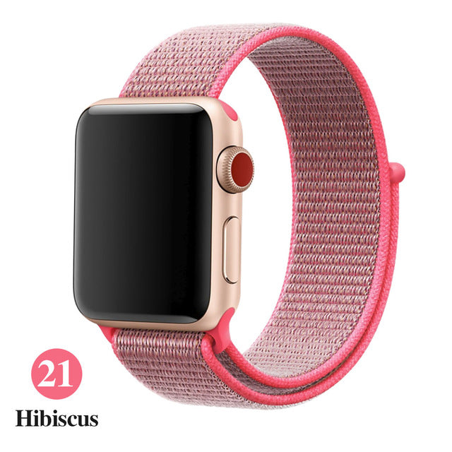 Band For Apple Watch Series 5 4 3 2 1 38MM 42MM watchband Breathable Nylon Strap Sport Loop for iwatch Bracelet 40MM 44MM