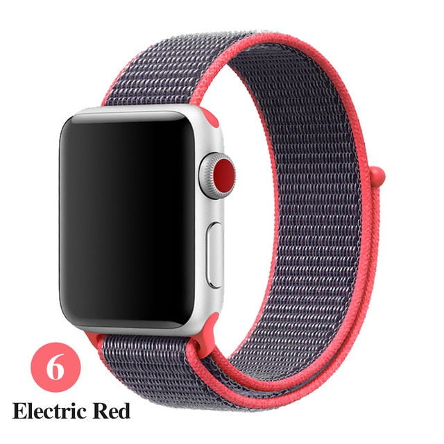 Band For Apple Watch Series 5 4 3 2 1 38MM 42MM watchband Breathable Nylon Strap Sport Loop for iwatch Bracelet 40MM 44MM