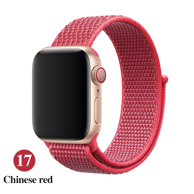 Band For Apple Watch Series 5 4 3 2 1 38MM 42MM watchband Breathable Nylon Strap Sport Loop for iwatch Bracelet 40MM 44MM