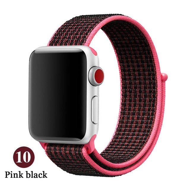 Band For Apple Watch Series 5 4 3 2 1 38MM 42MM watchband Breathable Nylon Strap Sport Loop for iwatch Bracelet 40MM 44MM