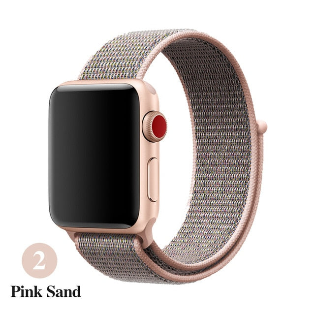 Band For Apple Watch Series 5 4 3 2 1 38MM 42MM watchband Breathable Nylon Strap Sport Loop for iwatch Bracelet 40MM 44MM