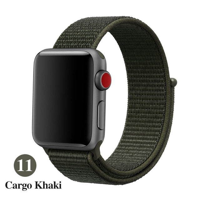 Band For Apple Watch Series 5 4 3 2 1 38MM 42MM watchband Breathable Nylon Strap Sport Loop for iwatch Bracelet 40MM 44MM