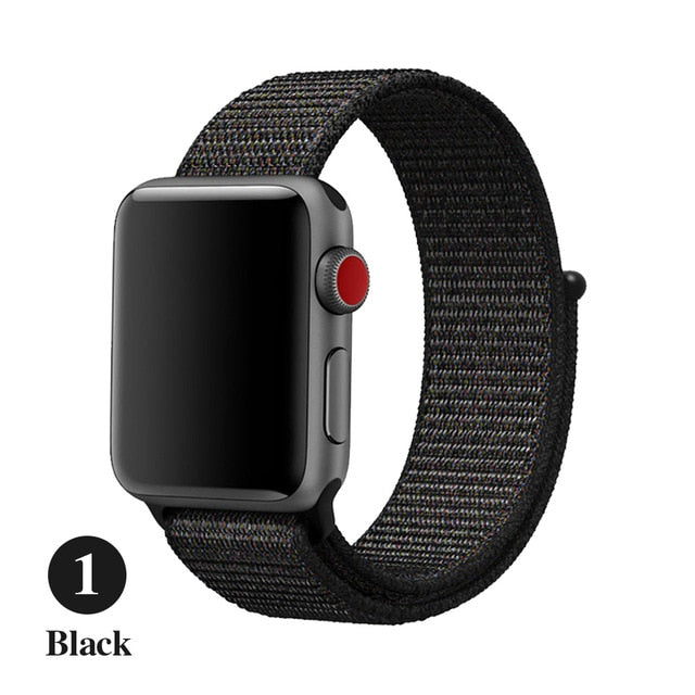 Band For Apple Watch Series 5 4 3 2 1 38MM 42MM watchband Breathable Nylon Strap Sport Loop for iwatch Bracelet 40MM 44MM