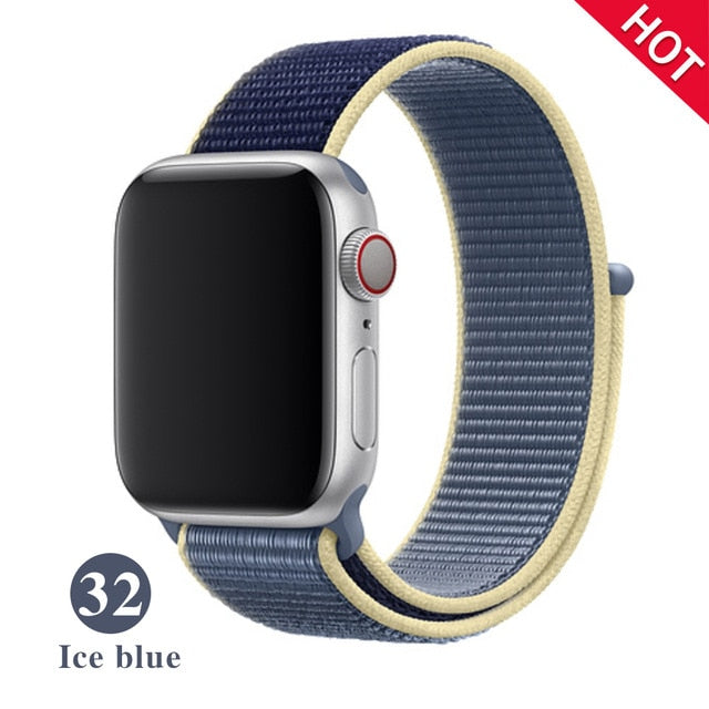 Band For Apple Watch Series 5 4 3 2 1 38MM 42MM watchband Breathable Nylon Strap Sport Loop for iwatch Bracelet 40MM 44MM