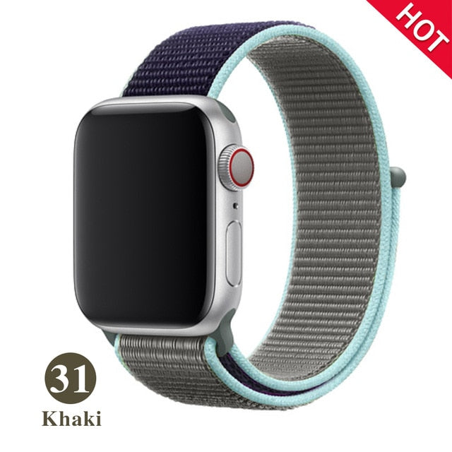 Band For Apple Watch Series 5 4 3 2 1 38MM 42MM watchband Breathable Nylon Strap Sport Loop for iwatch Bracelet 40MM 44MM