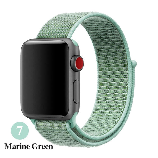 Band For Apple Watch Series 5 4 3 2 1 38MM 42MM watchband Breathable Nylon Strap Sport Loop for iwatch Bracelet 40MM 44MM