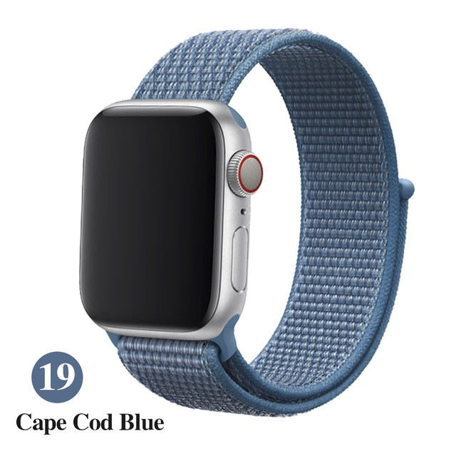 Band For Apple Watch Series 5 4 3 2 1 38MM 42MM watchband Breathable Nylon Strap Sport Loop for iwatch Bracelet 40MM 44MM