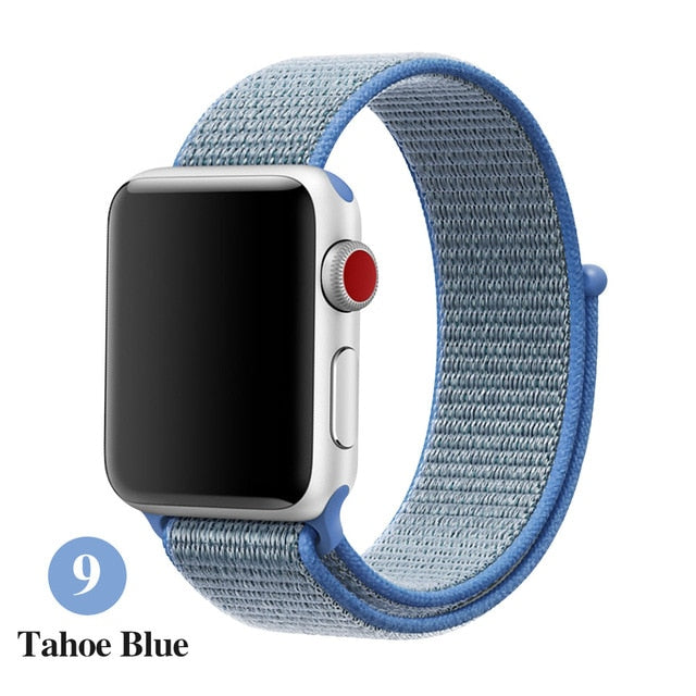 Band For Apple Watch Series 5 4 3 2 1 38MM 42MM watchband Breathable Nylon Strap Sport Loop for iwatch Bracelet 40MM 44MM