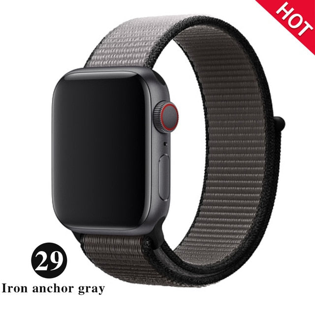 Band For Apple Watch Series 5 4 3 2 1 38MM 42MM watchband Breathable Nylon Strap Sport Loop for iwatch Bracelet 40MM 44MM