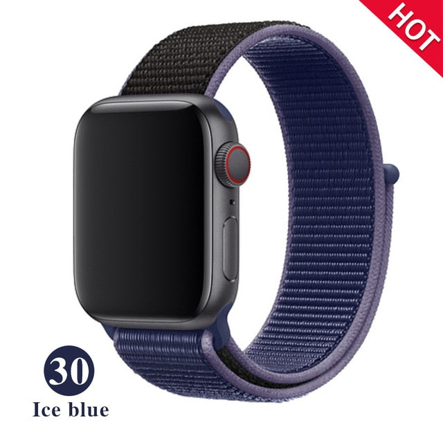 Band For Apple Watch Series 5 4 3 2 1 38MM 42MM watchband Breathable Nylon Strap Sport Loop for iwatch Bracelet 40MM 44MM