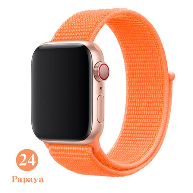 Band For Apple Watch Series 5 4 3 2 1 38MM 42MM watchband Breathable Nylon Strap Sport Loop for iwatch Bracelet 40MM 44MM