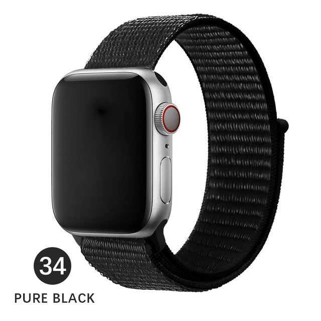 Band For Apple Watch Series 5 4 3 2 1 38MM 42MM watchband Breathable Nylon Strap Sport Loop for iwatch Bracelet 40MM 44MM