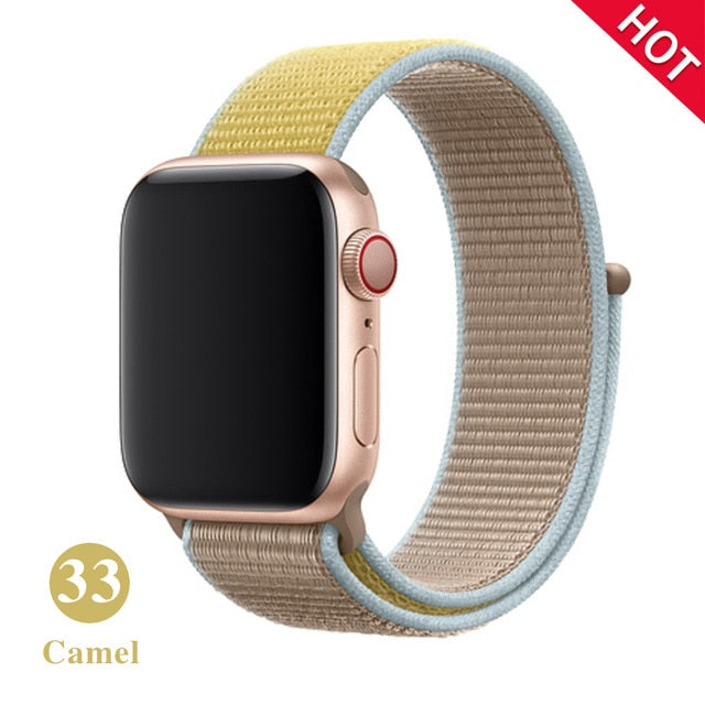 Band For Apple Watch Series 5 4 3 2 1 38MM 42MM watchband Breathable Nylon Strap Sport Loop for iwatch Bracelet 40MM 44MM