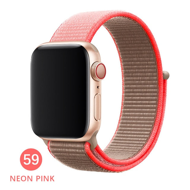 Band For Apple Watch Series 5 4 3 2 1 38MM 42MM watchband Breathable Nylon Strap Sport Loop for iwatch Bracelet 40MM 44MM