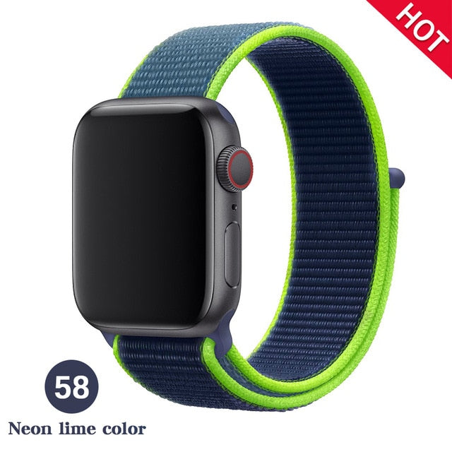 Band For Apple Watch Series 5 4 3 2 1 38MM 42MM watchband Breathable Nylon Strap Sport Loop for iwatch Bracelet 40MM 44MM