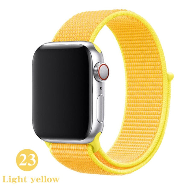 Band For Apple Watch Series 5 4 3 2 1 38MM 42MM watchband Breathable Nylon Strap Sport Loop for iwatch Bracelet 40MM 44MM