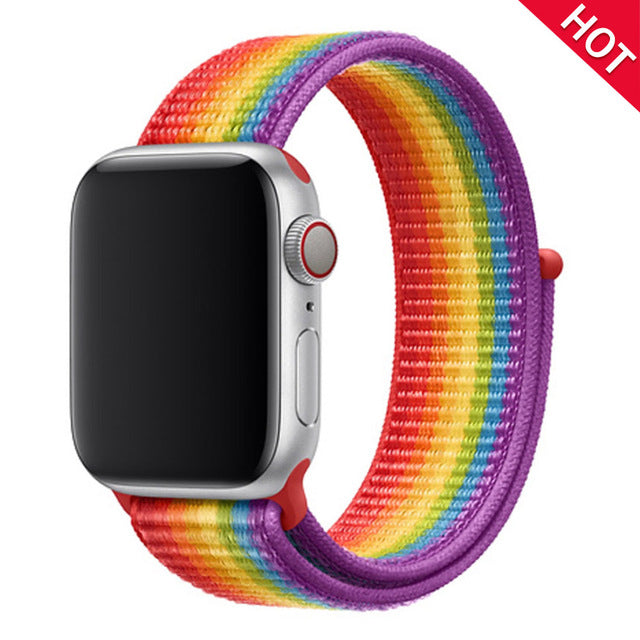 Band For Apple Watch Series 5 4 3 2 1 38MM 42MM watchband Breathable Nylon Strap Sport Loop for iwatch Bracelet 40MM 44MM