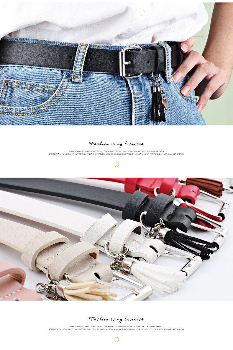 NO.ONEPAUL Personalized trouser belt with pin buckle Jeans belt decoration elegant student retro jean new design ladies belt