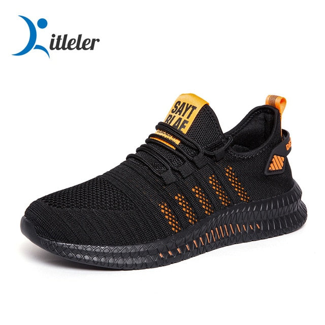 Sport Running Men Shoes Air Mesh Breathable Men Sneakers New Cushioning Casual Black Shoes Lightweight