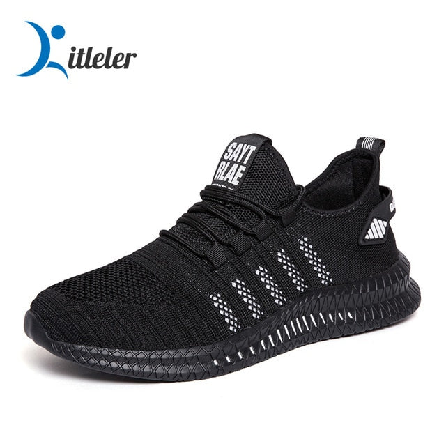 Sport Running Men Shoes Air Mesh Breathable Men Sneakers New Cushioning Casual Black Shoes Lightweight