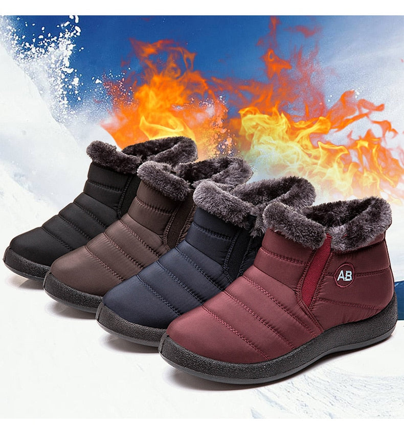 Women Boots Fashion Waterproof Snow Boots Winter Shoes Women Casual Lightweight Ankle Botas Mujer Warm Winter Boots