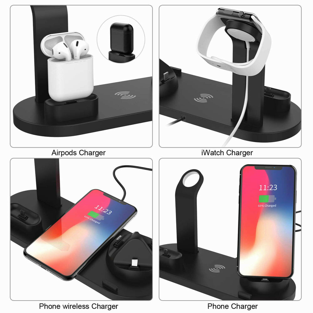 4 in 1 Qi Wireless Charger Watch Charger Dock For Iphone Charging Station USBC Stand Fast Charging Suitable For iPhone And Android Phone