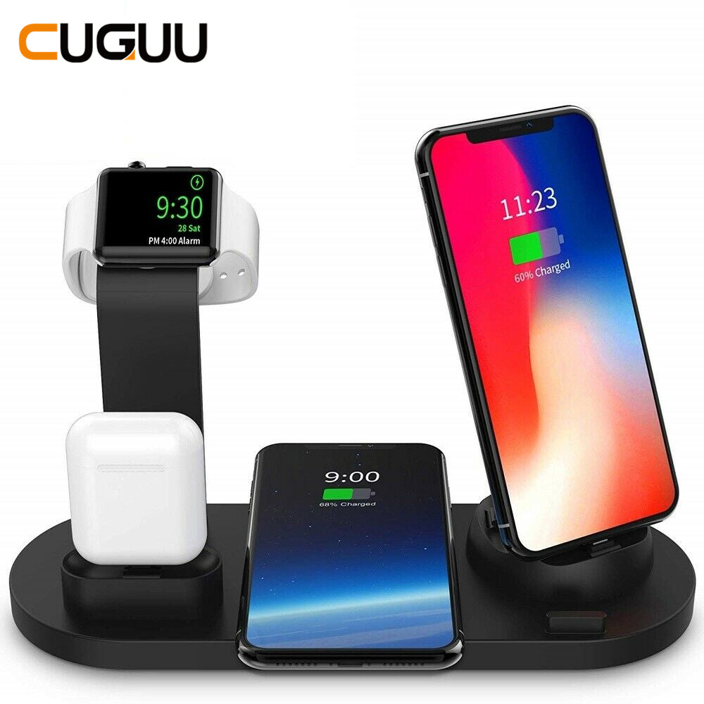 4 in 1 Qi Wireless Charger Watch Charger Dock For Iphone Charging Station USBC Stand Fast Charging Suitable For iPhone And Android Phone