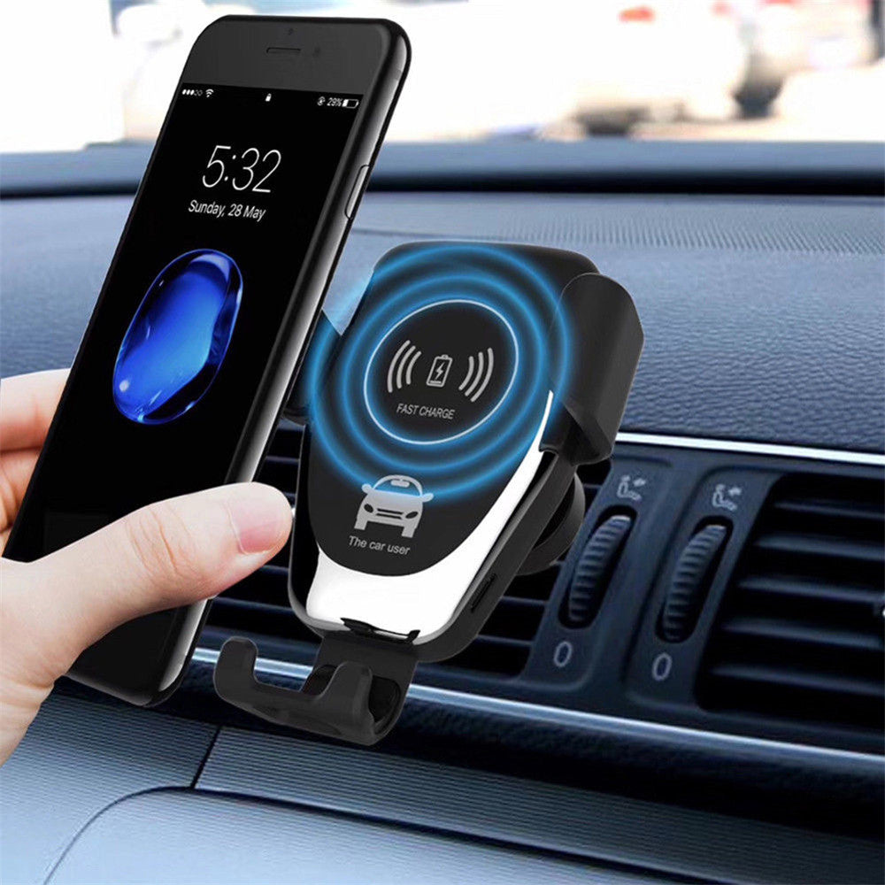 10W Wireless Intelligent Fast Qi Car Charger in Car Air Vent Mount Bracket Smart Phone Holder Wireless Quick Vehicle Charging